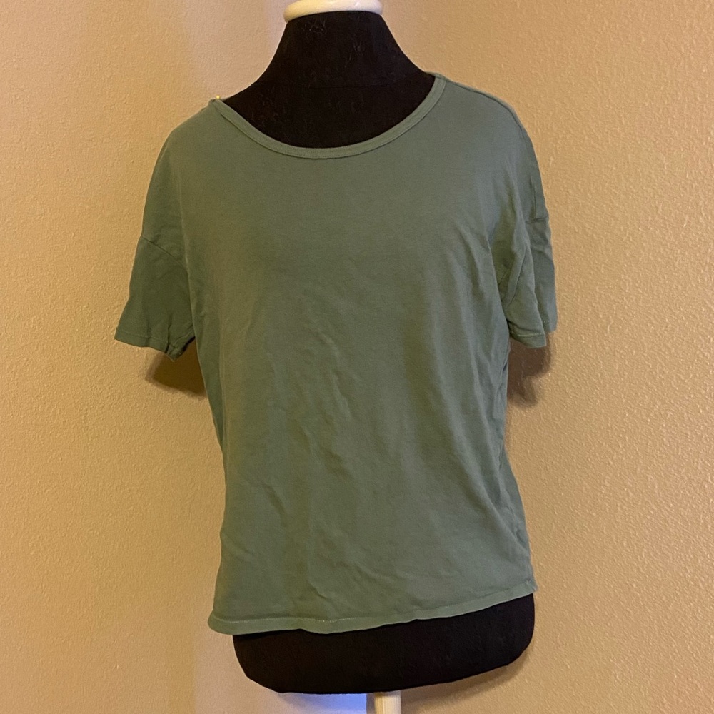 ❤️ 100 Percent Cotton Aerie Offline Green Tee Shirt